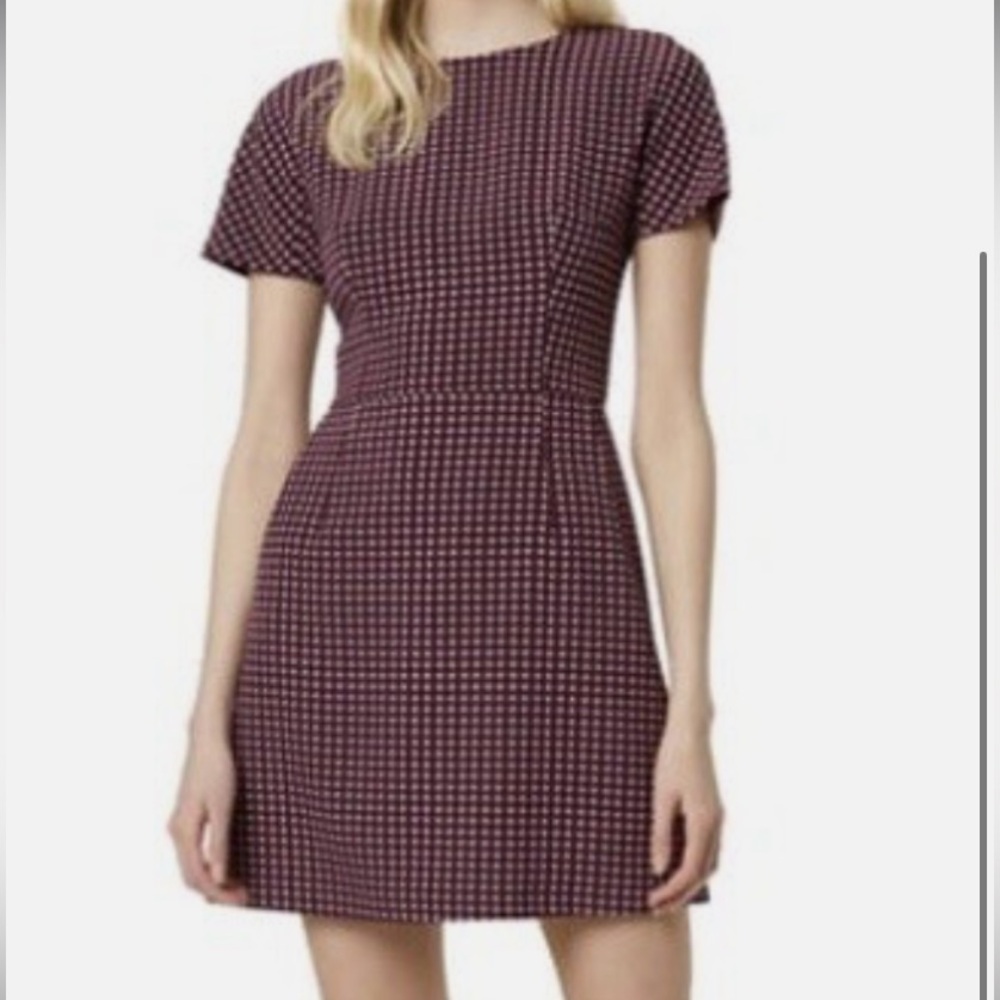 French Connection Business Casual Dress Burgundy